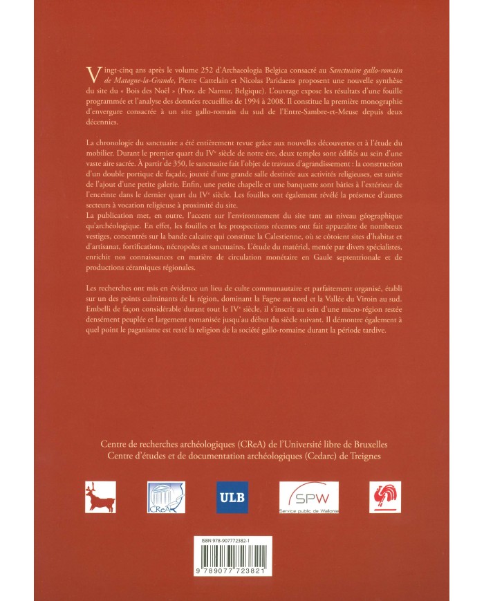 Artefacts 12 - Le sanctuaire tardo-romain du "Bois des Noël" à Matagne-la-Grande