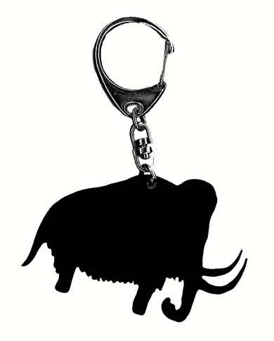 Porte clé - mammouth noir