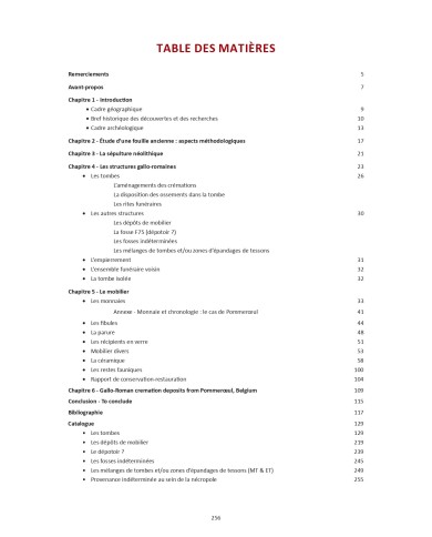 Artefacts 15 - La nécropole gallo-romaine de Pommeroeul