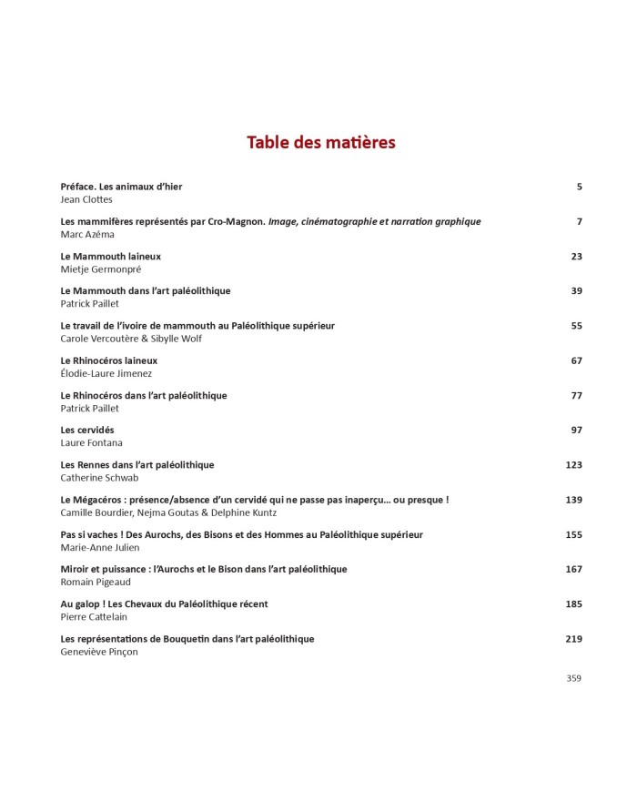 Disparus? Les Mammifères au temps de Cro-Magnon en Europe