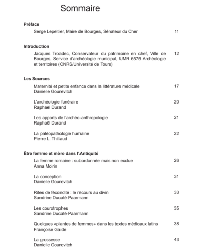 MATERNITÉ ET PETITE ENFANCE EN GAULE ROMAINE (2005)