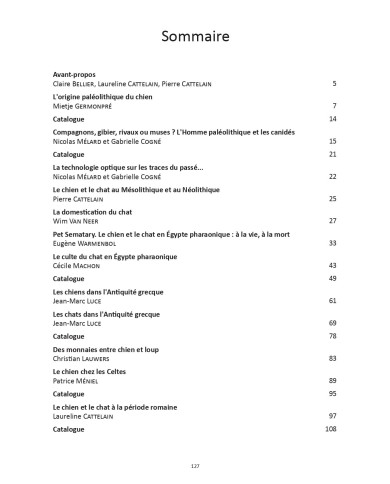 CHIENS & CHATS DANS LA PRÉHISTOIRE ET L'ANTIQUITÉ (2015)