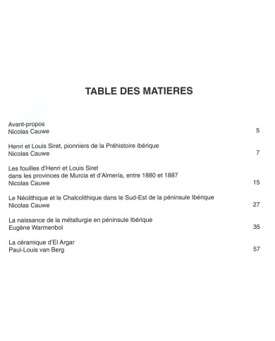 UN ÂGE D’ARGENT - Premiers agriculteurs et métallurgistes dans le Sud-Est de l’Espagne (2003)