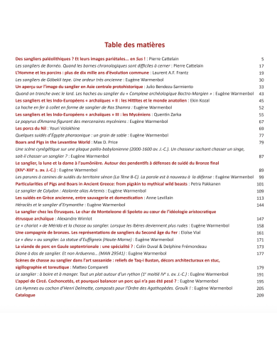 Sangliers et Cochons dans la Préhistoire et l'Antiquité