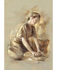 Carte postale - Moissonneuse