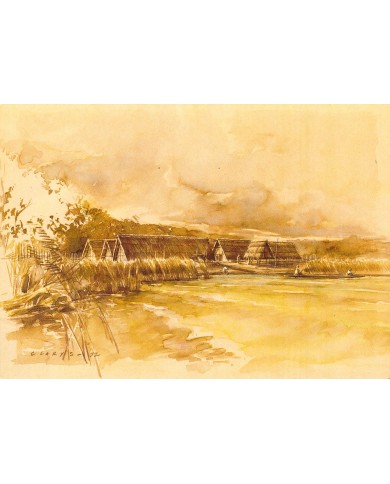 Carte postale - Village Néolithique