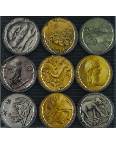 Magnet - Set de 9 pièces de monnaie